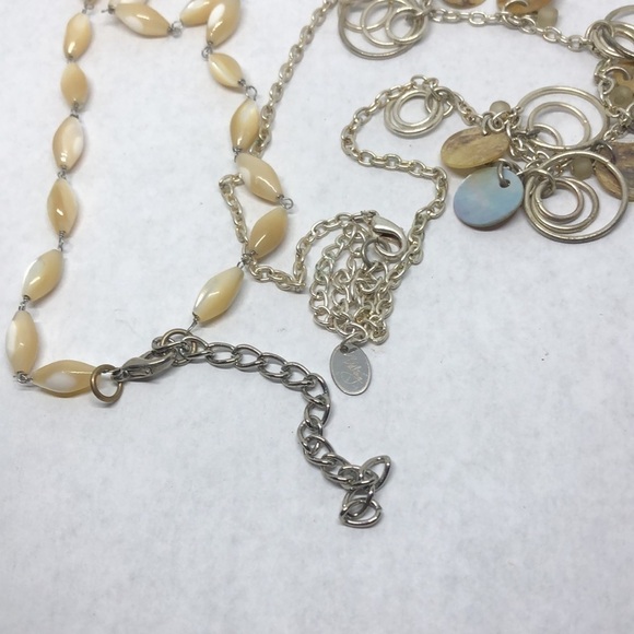 CURATED bundle Bethany and Artisan made shell necklaces boho beach layered look. - Picture 3 of 6